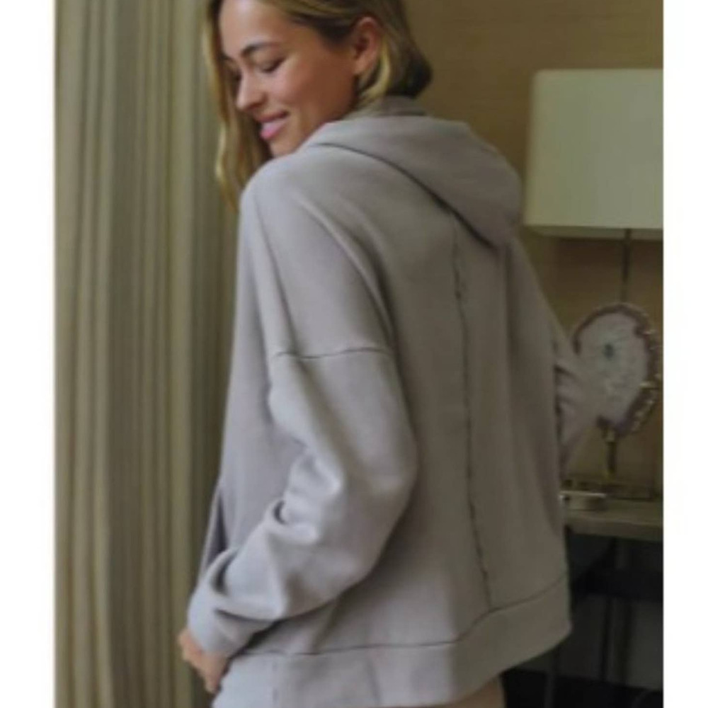 Free People Movement Work it Out Hoodie Gray Women's Size XS NWT